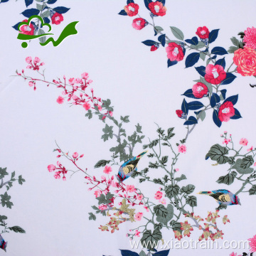 Printed flower woven pure rayon fabric for dress